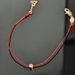 French Bracelet Made Of Pure Silver Plated Rose Gold And Set Diamonds. Red With A Single Diamond. Lucky Red For The_ipsvogv.com