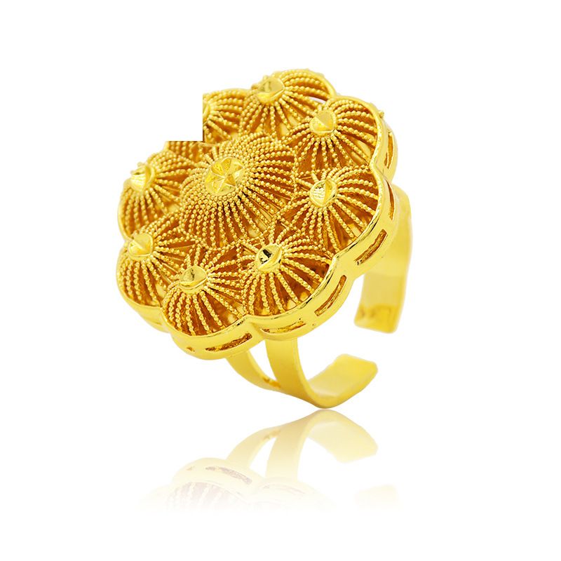 Rings Women's Middle East Dubai Gold Plated Ring African Bridal Jewelry Adjustable Size Ring Manufacturer_ipsvogv.com