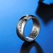 Fearless love eye heart flower bird letter titanium steel ring trendy men's jewelry_ipsvogv.com