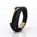 men's cowhide bracelet leather bracelet alloy magnetic buckle leather bracelet fashion leather jewelry_ipsvogv.com