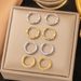 Titanium Round Earrings For Women With A High-end Feel, Light Luxury Stainless Steel Geometric Ear Buckle_ipsvogv.com