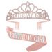 BIRTHDAY QUEEN Queen's Birthday Crown Etiquette Belt Ribbon Shoulder Strap Party_ipsvogv.com