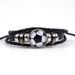 Soccer bracelet 1pc fans leather bracelet men's popular punk vintage beaded leather bracelet jewelry_ipsvogv.com