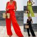 Women's Clothing spring and summer new suspender sleeveless pocket jumpsuit INS casual loose_ipsvogv.com
