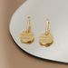 Ear Buckle Round Brand Earrings Electroplated Gold-plated Inlaid Zircon Female Niche_ipsvogv.com