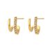 Women's Jewelry S925 Silver Needle Geometric Zircon Earrings Simple Lines Simple Niche Design Sense Net Temperament Earrings_ipsvogv.com