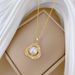 【 Titanium Steel 】 Stranded Sky Bird's Nest Pearl Light Luxury Charm Gorgeous Full Diamond Necklace Women's Versatile_ipsvogv.com