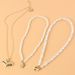 Personality Alloy Heart Pendant Necklace Necklace Cross Border Simple Special Shaped Pearl Necklace_ipsvogv.com