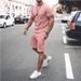 Men's short-sleeved shorts two-piece sports and leisure suit_ipsvogv.com