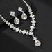 Jewelry For Banquet Wedding Party Elegant Temperament Necklace Earring Bridal Accessories Set_ipsvogv.com