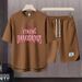 Men's Clothing 2024 Waffle Casual Summer Suit Men's Loose Teen Short sleeved T shirt Shorts Handsome Two piece Suit_ipsvogv.com