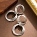 Fashionable Minimalist Style Double Ring Pendant For Women With A Sense Of Luxury, Light And Luxurious Silver Needle_ipsvogv.com