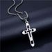 Titanium Steel Necklace With Hollowed Out Cross, Men's And Women's Trendy Hip-hop Personality Pendant, High-end Non_ipsvogv.com