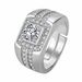 Yihua Carbon One Carat High Men's Diamond Moissanite Plated With Platinum, Powerful Wedding Ring_ipsvogv.com