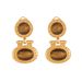 Maillard Style Autumn And Winter Tiger Eye Stone Series High End Fashion Earrings Do Not Fade Tassel Geometric Earrings_ipsvogv.com