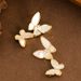 French Light Luxury Simple Diamond Inlaid Natural Shell Long Butterfly Tassel With Elegant Style And High-end Silver_ipsvogv.com