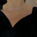 Sparkling Collarbone Chain, Feminine Temperament, Italian Diamond Light Carved Bead Pure Silver Necklace, Bare Chain_ipsvogv.com