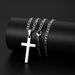 Hot Selling Stainless Steel Cross Necklace For Men's Figaro Chain Black Silver Gold Ten Pendant_ipsvogv.com