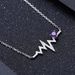 Sterling Silver Colored Gemstone Necklace Fashionable And Versatile Natural Topaz Crystal Garnet Heart Moving Miracle Necklace_ipsvogv.com