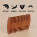 3pcs/set Men's Beard Grooming Tool Set Double-Sided Solid Wood Beard Comb Boar Bristle Cleaning Brush Beard Brush Stainless Steel Scissors _ipsvogv.com