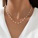 Hot Selling Simple Retro Light Luxury Style Fashionable And Elegant Pearl Gold Beaded Clavicle Necklace Ladies Jewelry_ipsvogv.com