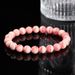 Jingde Jewelry Natural Argentine Pork Red Pattern Stone For Girls Fashion Round Bead Bracelet Gift_ipsvogv.com