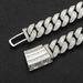 Hip Hop Necklace 15mm Mixed Inlaid T Square Zircon Miami Cuban Chain Trendy Fashion Men's Niche Clavicle Chain_ipsvogv.com