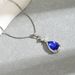 Geometric light luxury style women's long necklace, niche water droplet inlay design, high-end clavicle chain necklace_ipsvogv.com