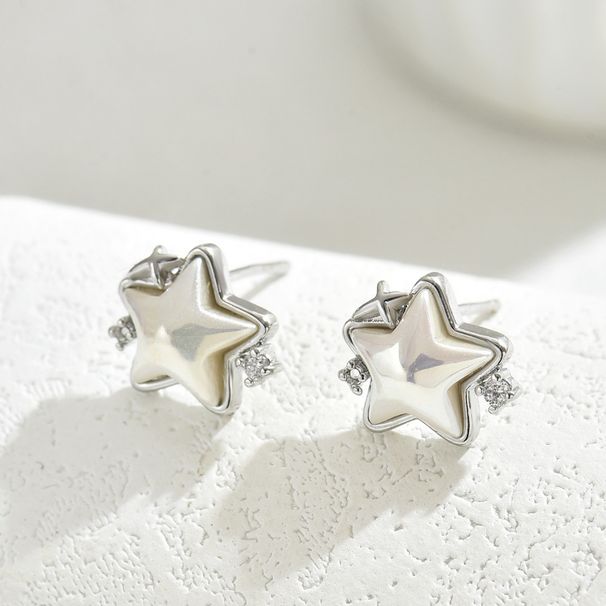 Subtle, fresh, sweet forest college style personality, inlaid with zircon acrylic stars, designed and earrings_ipsvogv.com