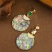 French Style Light Luxury Fashion Long Set Zircon Abalone Shell Tassel With Feminine Temperament, Simple And High-end_ipsvogv.com