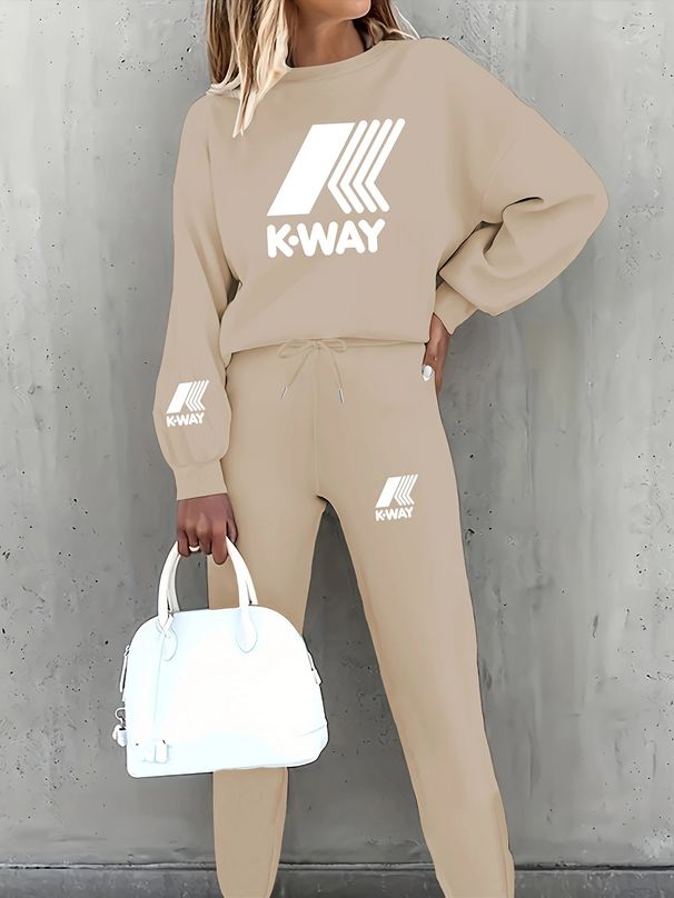 Women's Fashion Street Printed Sweatshirt Set_ipsvogv.com