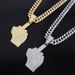 Unisex New Finger Inlaid Diamond Alloy Pendant Men's Band Punk Rap Hip Hop Cuban Necklace_ipsvogv.com