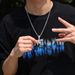 Chain Necklaces Hip Hop Gesture Pendant Necklace Men's Rap Trend Copper Inlaid Zircon Retro Design Gold Necklace Accessories_ipsvogv.com