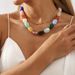 11834 Summer Dopamine Resin Bead Necklace Design Sense, niche color, handmade stacking choker_ipsvogv.com