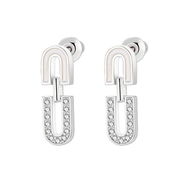 Women's Jewelry Exquisite Mother Of Pearl U Shaped Earrings Light Luxury Design High End French Earrings Simple Earrings_ipsvogv.com