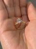 Pigeon Egg For Women, Delicate And Luxurious, With High Aesthetic Value. Gold Plated White Zircon Oval Index Finger Ring_ipsvogv.com