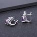 Zhongxi Jewelry Natural Stone Earrings Earrings Retro Inlaid Gemstones S925 Silver Amethyst Earrings Earrings_ipsvogv.com