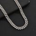 A niche design for men's inlaid necklaces, minimalist cross hip-hop Cuban chain versatile accessory_ipsvogv.com