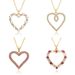 Fashion Retro French Necklace Real Gold Electroplated Hollow Pendant Sweater Chain Zircon Love Necklace Female_ipsvogv.com