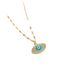 INS Wind Devil's French Drip Oil Pendant Titanium Stainless Steel Eye Necklace_ipsvogv.com