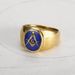 Men's Jewelry Hip Hop Punk Fashion Trend Creative AG Ring Blue Glue Masonic Ring_ipsvogv.com