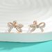 Women's Jewelry Silver Moissanite Earrings Butterfly Wonderland Round Bead Screw Earrings Exquisite Romantic Sweet Temperament Earrings_ipsvogv.com