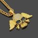 Hip Hop Exaggerated Accessories Men's Diamond-Studded Winged Skull Pendant Trendy Street Necklace_ipsvogv.com