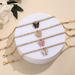 Hot Selling Sparkling Colorful Claw Chains, Trendy Rings, Full Diamond Butterfly Combination, 4-piece Set Ankle Chains_ipsvogv.com