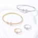Women's Jewelry Set Fashion New Buckle Bracelet Four Leaf Clover Alloy Diamond Popular Bracelet Combination Women's Bracelet_ipsvogv.com
