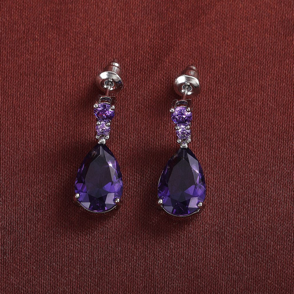 Cao Shi's Hot Selling Earrings Are Grand Women's Water Droplets, Zircon Copper Earrings, Fashionable And Popular_ipsvogv.com
