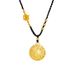 hollow Out Lucky Eight Treasure Compass Sand Gold Necklace For Women, Light Luxury And High-end Chinese Style Jewelry_ipsvogv.com