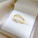 【 Real Gold 】 Love Thread Sky Compact with Adjustable Opening, Simple Handmade Ring, Couple's Pair Ring_ipsvogv.com