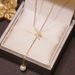 Fangxing Pearl Tassel Necklace For S Pure Silver Niche Design High-end Versatile Temperament Women's Collarbone Chain_ipsvogv.com