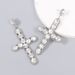Fashion Exaggerated Alloy Dia Rhie Cross Female Earrings_ipsvogv.com